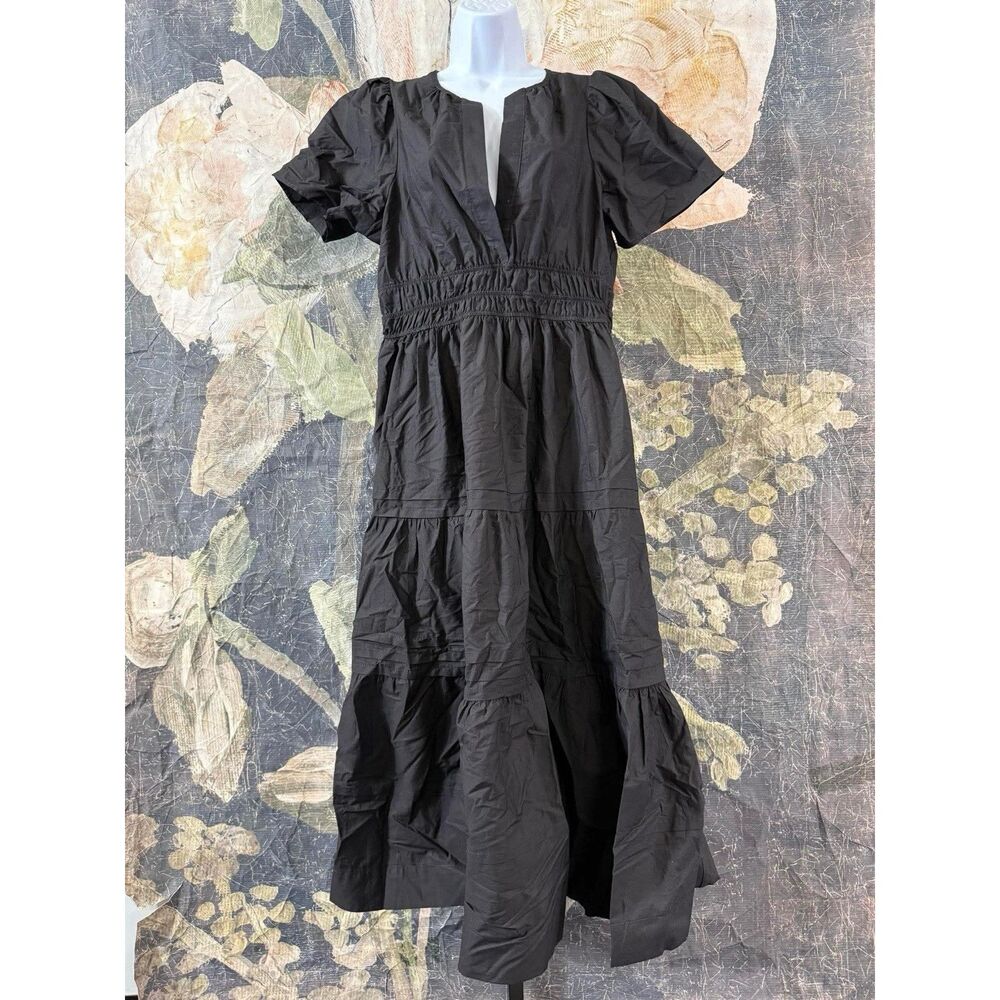 Anthropologie Black Tiered Maxi Dress - Picture 11 of 14